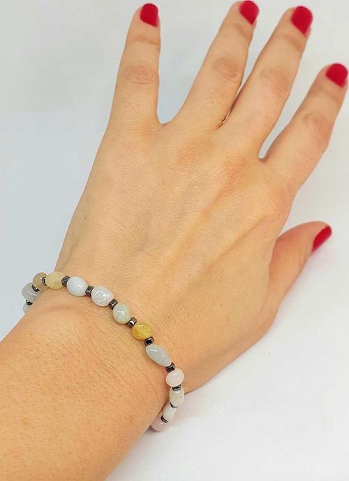 Morganit Taşı Tasarım Bileklik (47158)