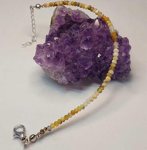 Opal Taşı Rondela Faset Kesim 2*2.5mm Bileklik (45452)