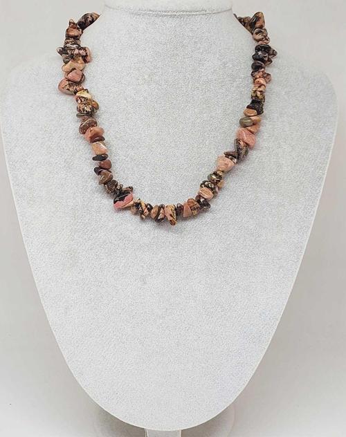 Rodonit Taşı İri Taşlar Kolye (52278)