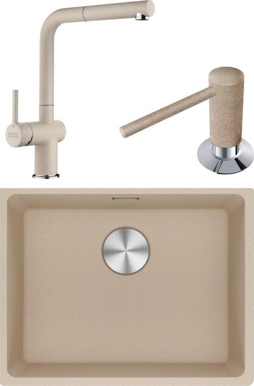 Maris MRG 210/110-52  Granit Eviye-Active Plus 2.0 Armatür-Sıvı Sabunluk Üçlü Set Avena