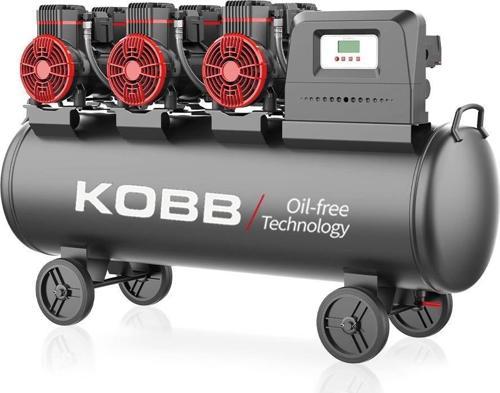 KBK100S 6.0HP 100Lt 8Bar Üç Motorlu Yağsız Sessiz Taşınabilir Hava Kompresörü