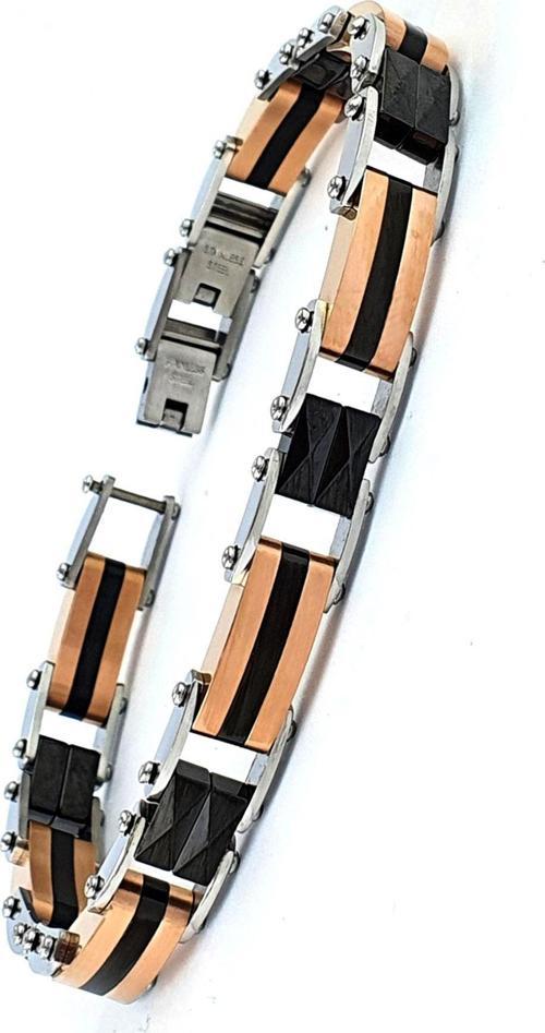 316L Çelik Detaylı Seramik Lüks Erkek Bileklik