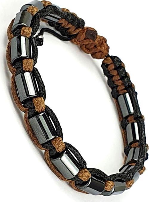 Hematit Taşlı El İşi Şambala Bileklik