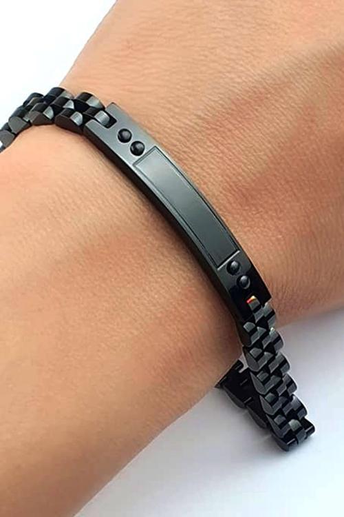 Siyah Rodajlı Seramik 316L Çelik Tasarım Erkek Bileklik
