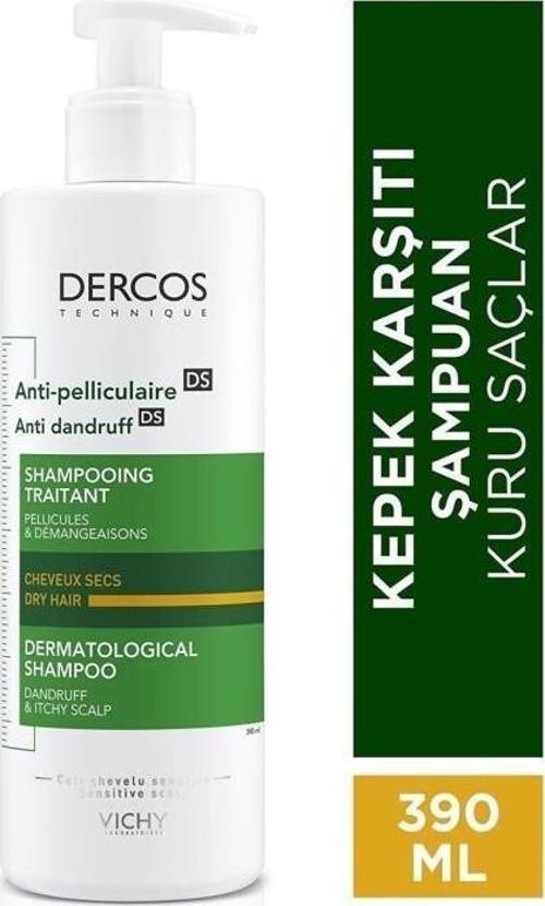 Dercos Kepek Şampuanı Kuru Saçlar 390 ML