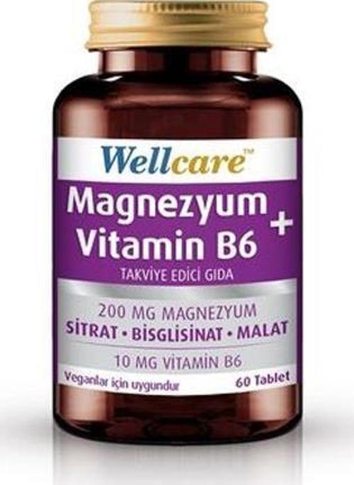 Magnezyum+Vitamin B6 Takviye Edici Gıda 60 Tablet-