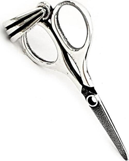 925 Ayar Gümüş Makas Figürlü Gümüş Kolye Ucu