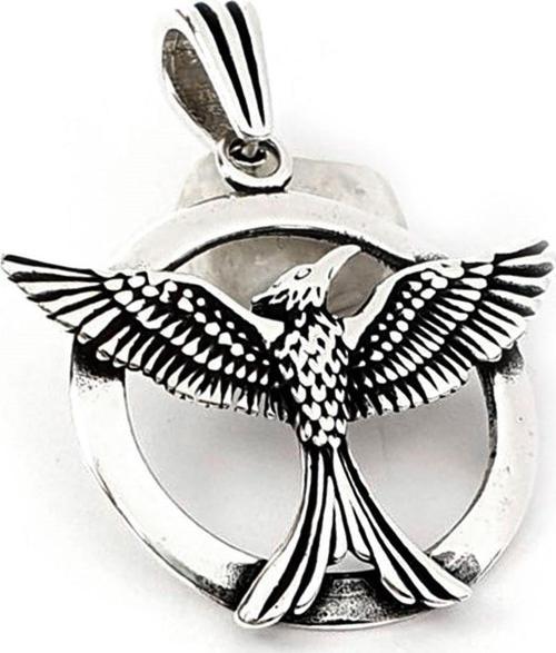 Anka Kuşu Figürlü Gümüş Tasarım Kolye Ucu