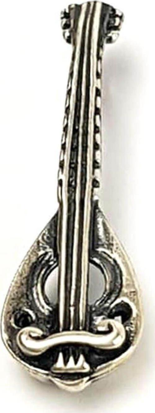 Bağlama Tasarımı Gümüş Kolye Ucu