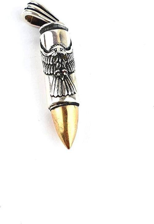Kartal Figürlü 925Ayar Gümüş Tasarım Kurşun Kolye Ucu