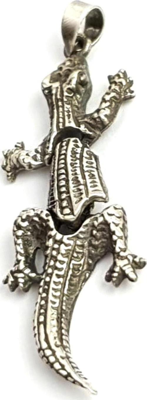 Kertenkele Figürlü Gümüş Kolye Ucu