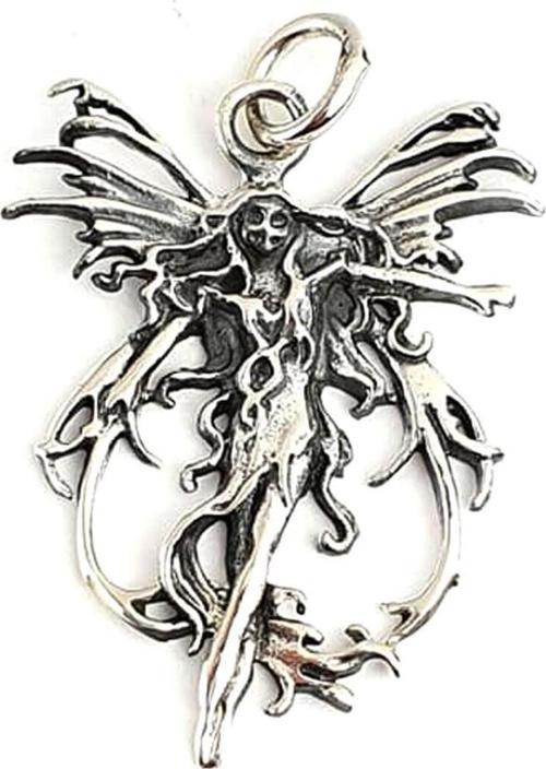 Melek Figürlü 925 Ayar Gümüş Tasarım Kolye Ucu