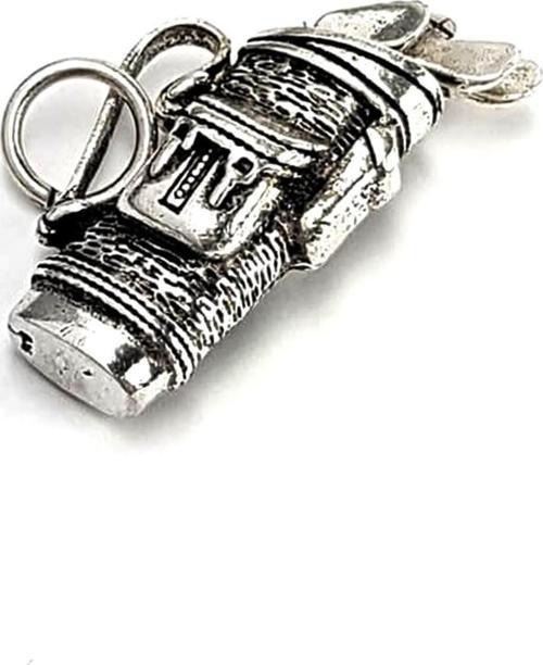 Golf Çantası Tasarımı Gümüş Kolye Ucu