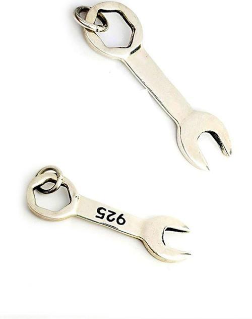 İngiliz Anahtarı Gümüş Tasarım Kolye Ucu