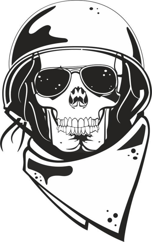 KURU KAFA FOLYO STİCKER 100cm Uzunluk