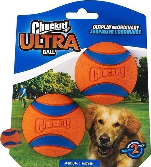 ! Ultra Ball 2'li Köpek Oyun Topu (Orta Boy)