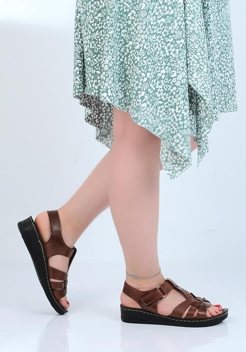 58412 Polero Kadın Düz Yazlık Sandalet