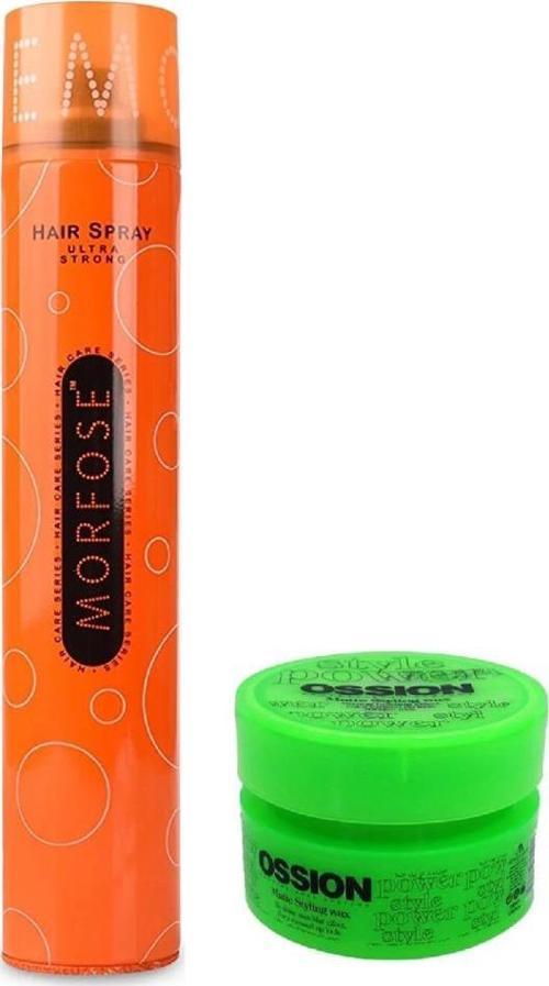 Ultra Strong Saç Spreyi 400 Ml+ Ossion Mat Styling Matte Wax 100 Ml