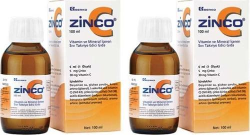 Zinco C 5 Mg Şurup 100 Ml 2 Kutu