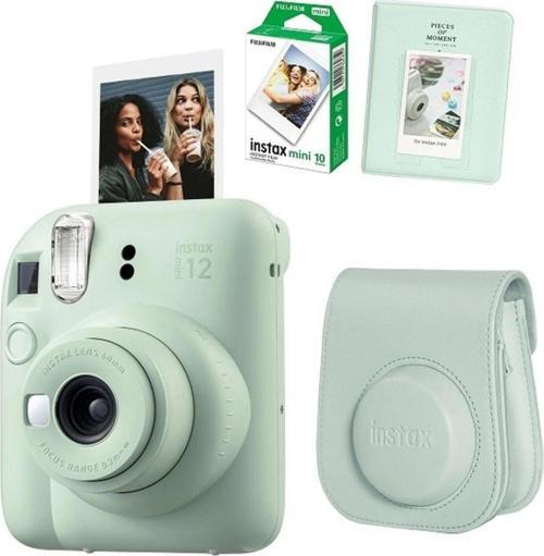 Fujifilm Instax Mini 12 Yeşil Fotoğraf Makinesi 10Lu Film Ve Pvc Albümlü Çantalı Seti 2