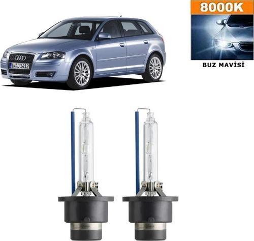 Audi A3 8P1 2004-2008 D2S / D2R 8000K Buz Mavisi HID Xenon Ampul 2 Adet