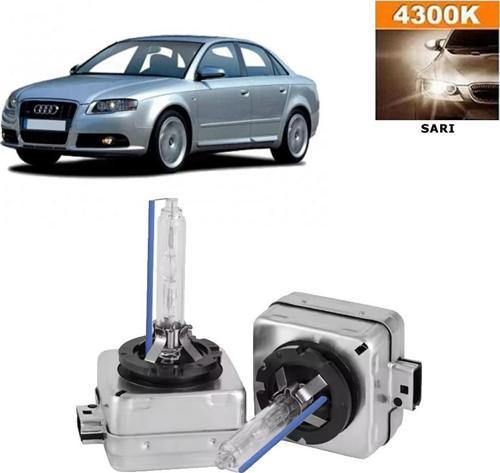 Audi A4 2004-2008 Xenon D1S / D1R 4300K Sarı HID Xenon Ampul 2 Adet