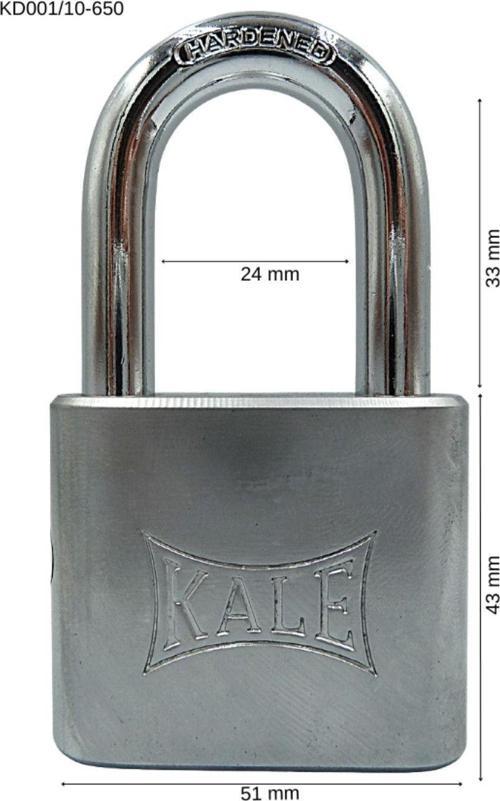 Kale Asma Kilit Pirinç Nikel Kaplama 50 Mm