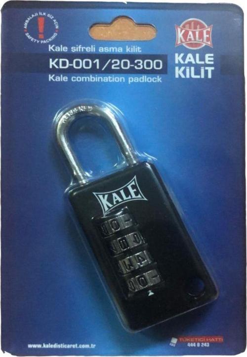 Kale Şifreli Asma Kilit 4 Basamaklı Şifreleme 20-300