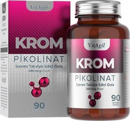 VitAgil Krom Pikolinat 90 Bitkisel Kapsül