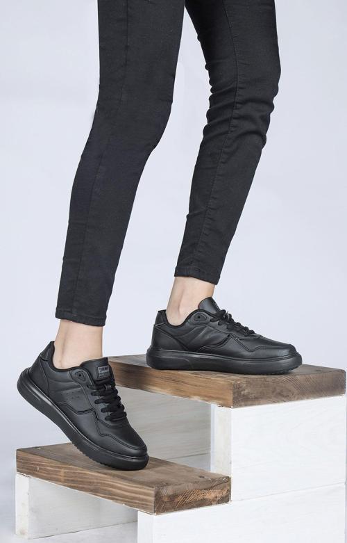 26821Zn Siyah Yürüyüş Kadın Sneaker Spor Ayakkabı