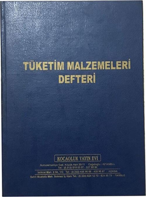 Tüketim Malzemeleri Defteri