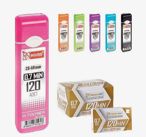 Mikro M-1260 Min 0,7 Mm Versatil Kalem Ucu 60 Mm 12 Li (1 Paket 12 Adet)