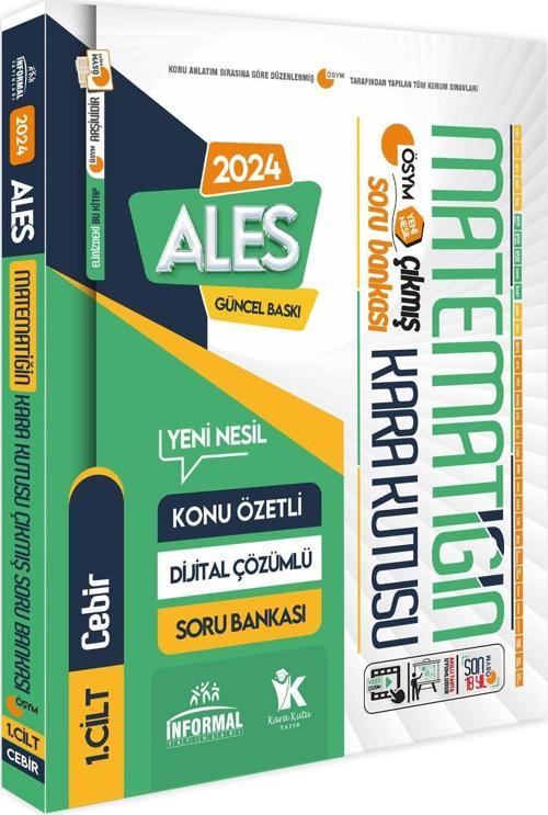 ALES Matematik Kara Kutu 1.Cilt Konu Özetli Dijital Çözümlü ÖSYM Çıkmış Soru Havuzu Bankası