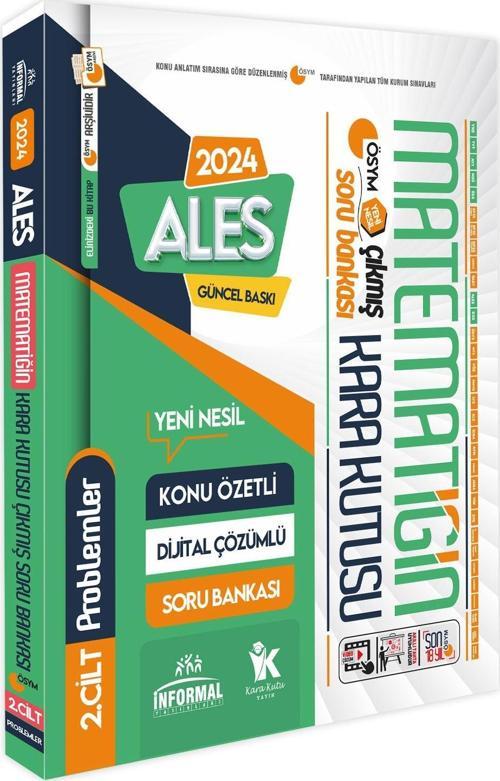 ALES Matematik Kara Kutu 2. Cilt PROBLEM K.Ö. Dijital Çözümlü ÖSYM Çıkmış Soru Bankası