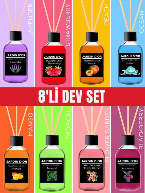 8'Lİ SET ÇUBUKLU ODA KOKUSU-REED DIFFUSER 50 ML