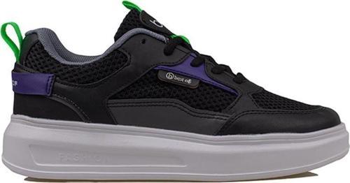 Siyah Memory Foam Ped Tabanlı Kalın Taban Kadın Sneaker