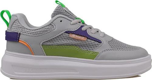 Gri Memory Foam Ped Tabanlı Kalın Taban Kadın Sneaker