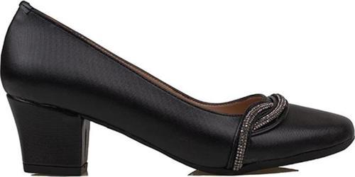 Siyah Yandan Taş İşlemeli Özel Üretim Klasik Ayakkabı