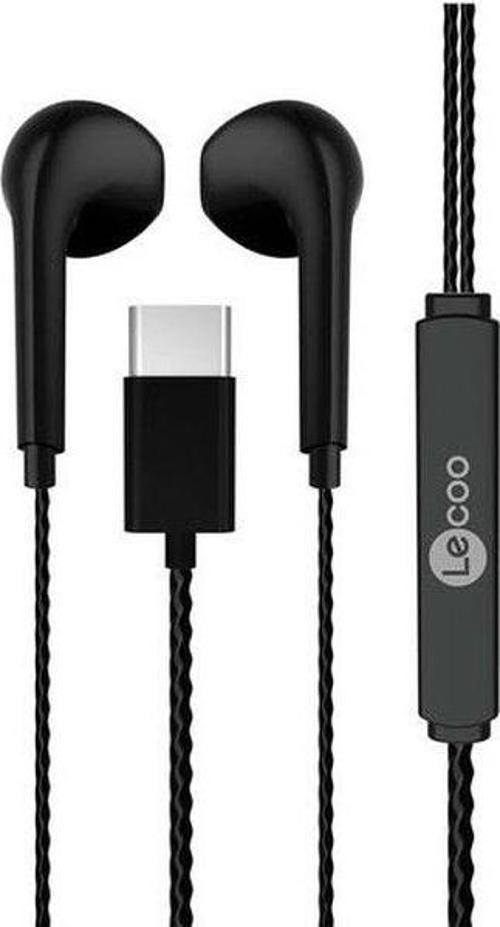 Lecoo EH104 Kablolu Type-C Kulak Içi Kulaklık Siyah