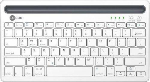 Lecoo BK100 Çoklu Cihaz ile Uyumlu Şarj Edilebilir Kablosuz Bluetooth Türkçe Q Klavye Beyaz