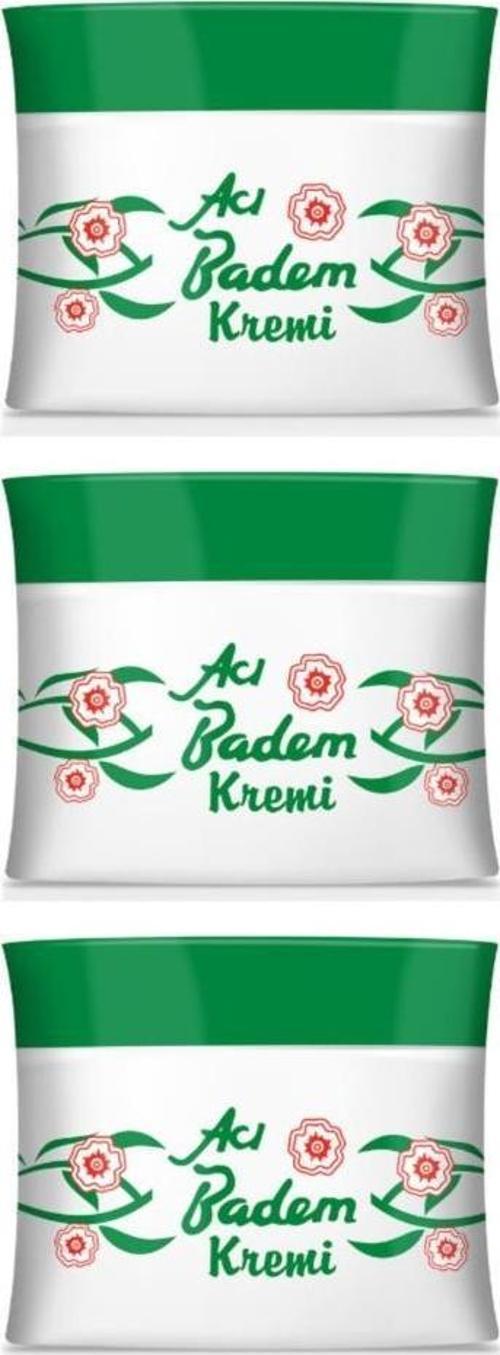 Acı Badem Kremi Kavanoz 70 ml X 3 Adet