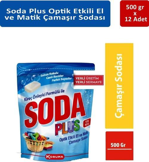 Soda Plus Etklili Çamaşır Sodası 500 gr x 12 Adet