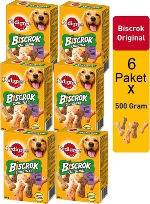 Biscrok 500 Gr Köpek Ödül Bisküvi 6 Paket
