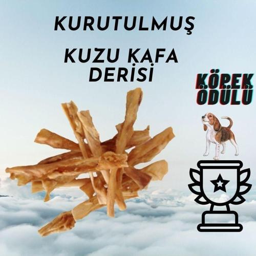 Naturel Köpek Ödülü Kurutulmuş Kuzu Kafa Derisi 150 Gr
