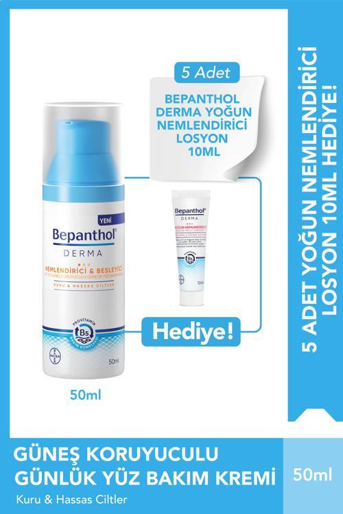 Derma Nemlendirici SPF25 Günlük Yüz Bakım Kremi & 5 Adet Yoğun Nemlendirici Losyon 10 ml