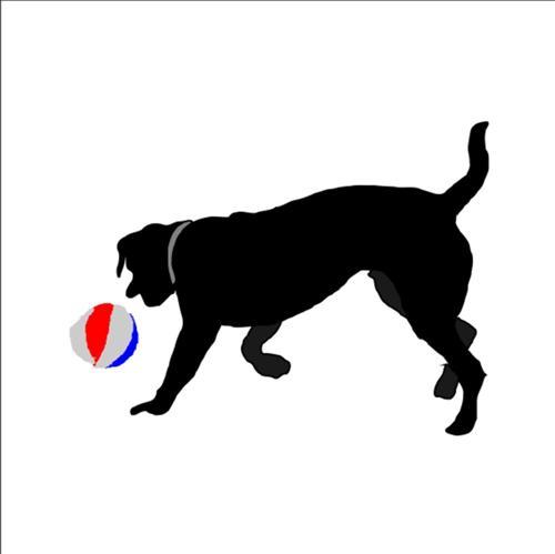TOP OYNAYAN KÖPEK FOLYO STİCKER 130cm Uzunluk