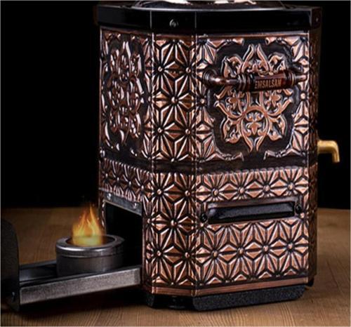 Nostaljik Jelli Bakır Çay Semaveri Demliksizdir