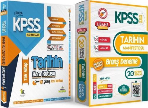  KPSS Tarihin Kara Kutusu TEK KİTAP-Manifesto Branş Denemesi Çözümlü Deneme ve Soru Bankası Seti