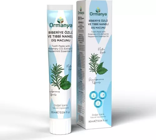 BİBERİYE ÖZLÜ VE TIBBİ NANELİ DİŞ MACUNU (Florürsüz) - 90 ML