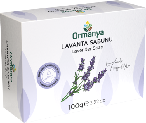 LAVANTALI KATI SABUN - 100 gr (KOSTİKSİZDİR)